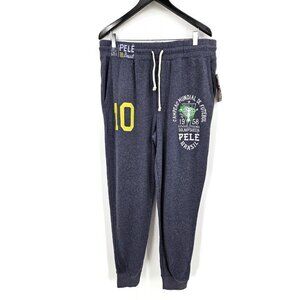New Roots of Fight Pele 10 Brasil Sweatpants Mens XL Blue Grey